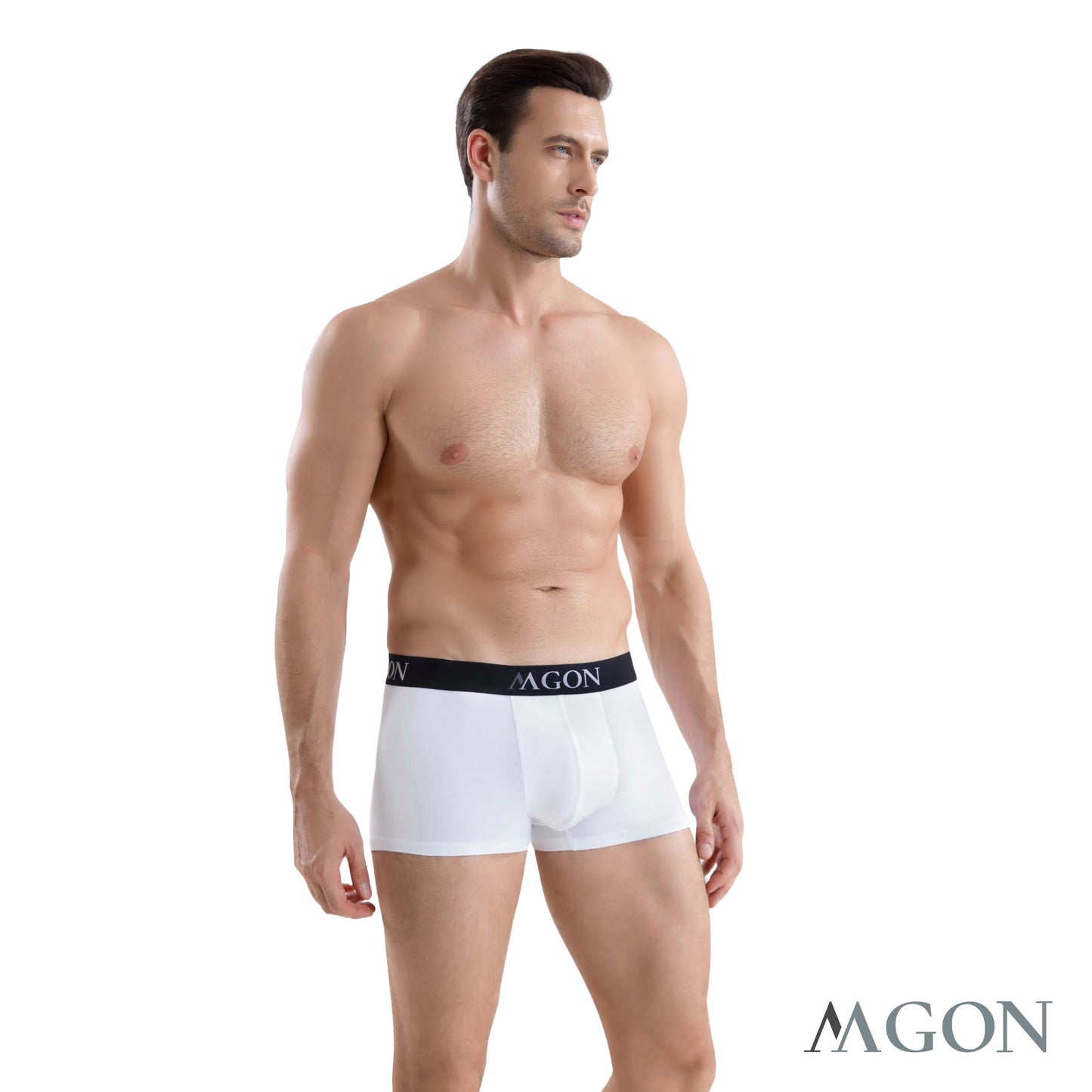 Boxershorts Herren weiß aus Baumwolle 3er Pack