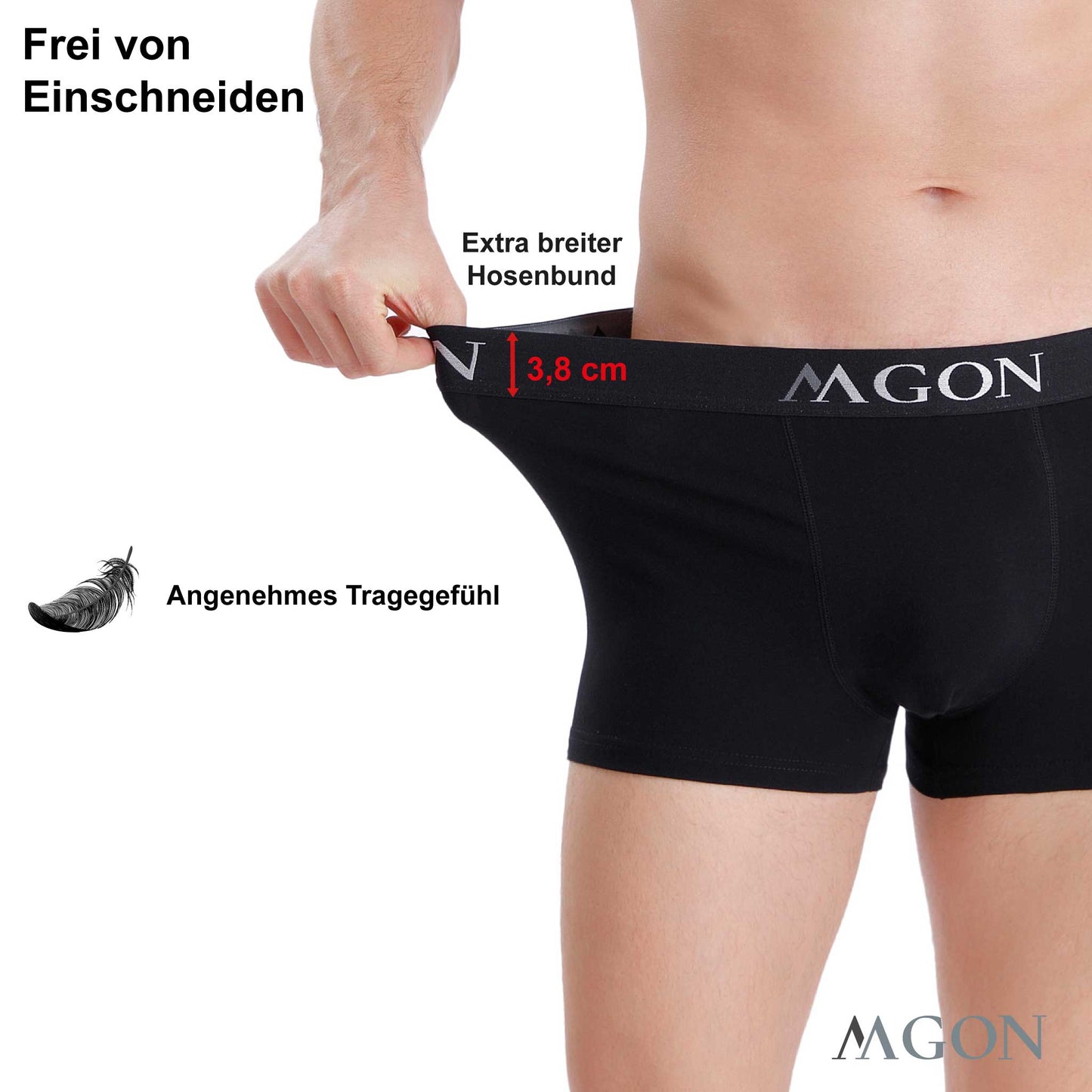 Boxershorts Herren dunkel grau aus Baumwolle 6er Pack