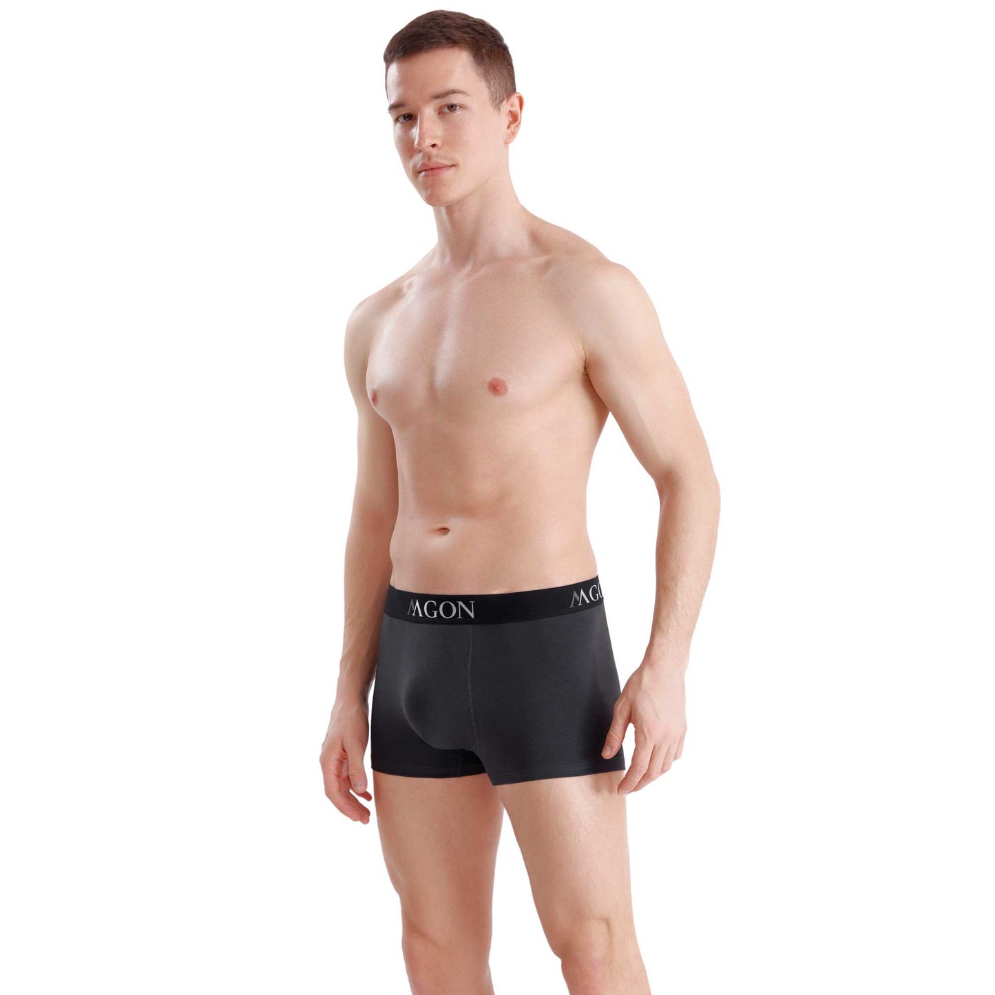 Boxershorts Herren dunkel grau aus Baumwolle 6er Pack