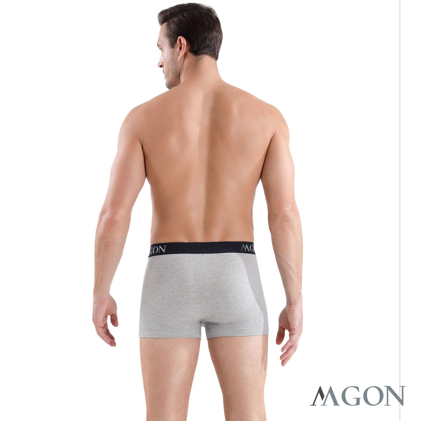 Boxershorts Herren grau aus Baumwolle 3er Pack