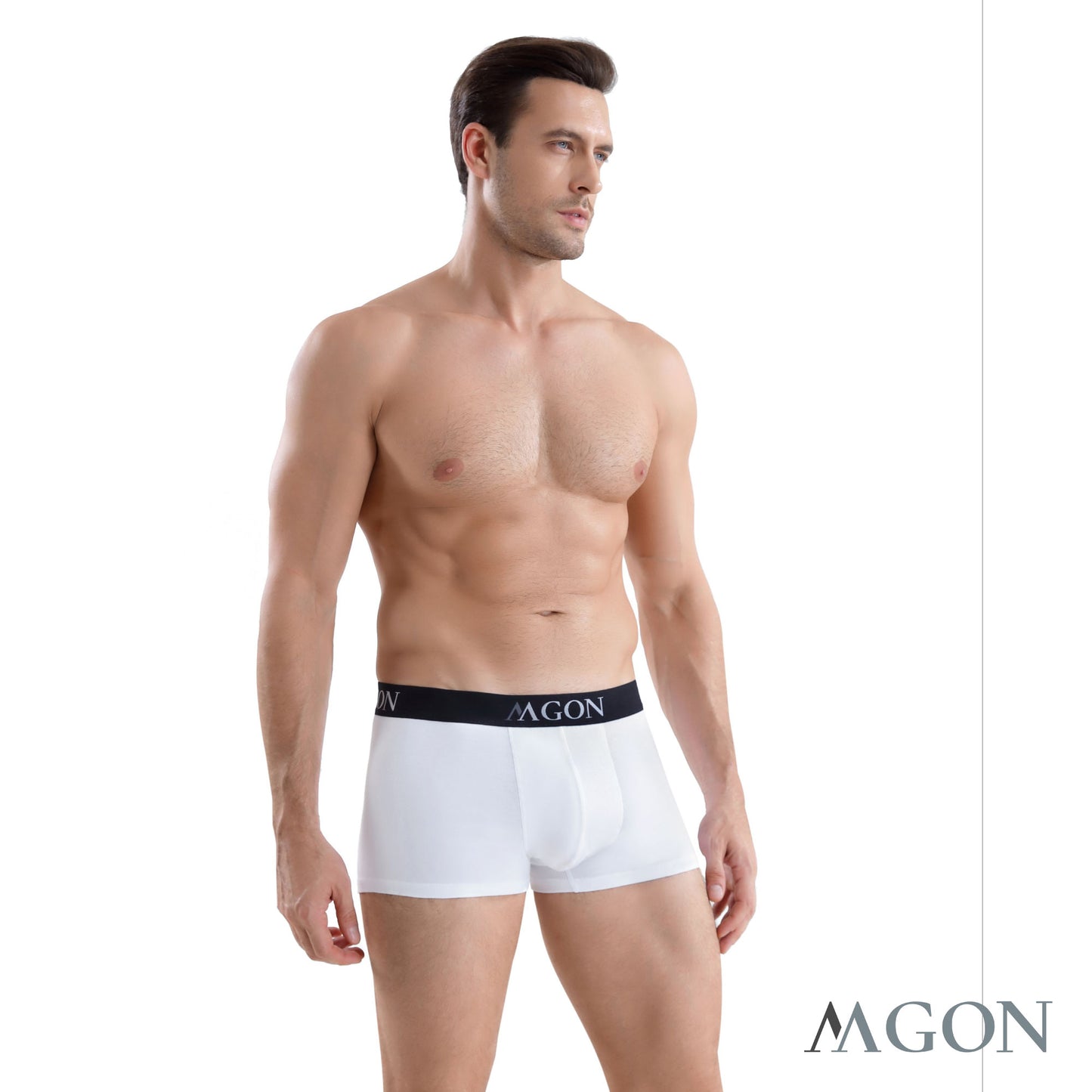 Boxershorts Herren weiss aus Baumwolle 3er Pack
