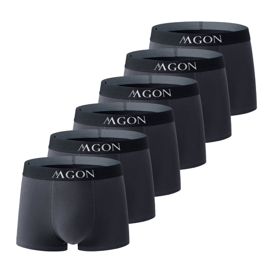 Boxershorts Herren dunkel grau aus Baumwolle 6er Pack