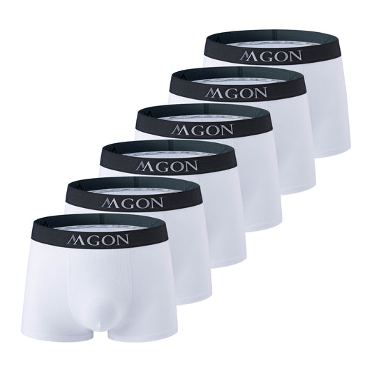 Boxershorts Herren weiss aus Baumwolle 6er Pack