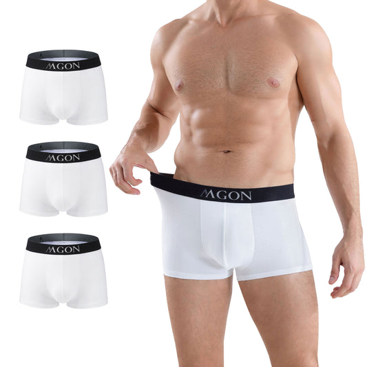 Boxershorts Herren weiss aus Baumwolle 3er Pack
